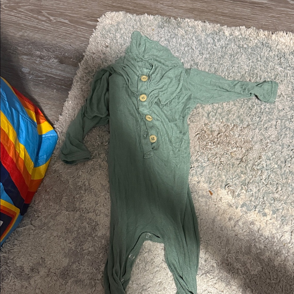 Cozy Green Kids Footie Pajamas